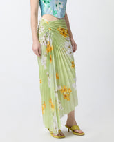 Gonna midi plissè con stampa floreale -  | Pinko