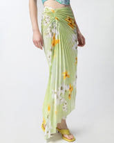 Gonna midi plissè con stampa floreale -  | Pinko
