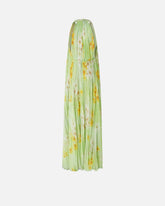 Long pleated dress with floral print -  | Pinko