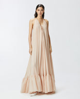 Wide long dress with open back -  | Pinko