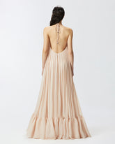 Wide long dress with open back -  | Pinko