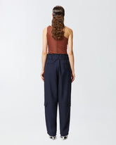 Pantaloni cargo con cintura abbinata -  | Pinko