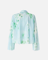 Blusa leggera in creponne plissè a fiori -  | Pinko