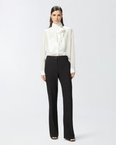 Camicia elegante trasparente con inserto in satin -  | Pinko