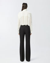 Camicia elegante trasparente con inserto in satin -  | Pinko