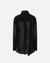Camicia elegante trasparente con inserto in satin -  | Pinko