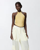 Open-back suede top -  | Pinko