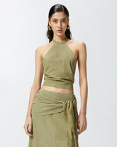 Open-back suede top -  | Pinko