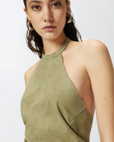 Open-back suede top -  | Pinko