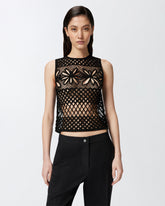 Top senza maniche crochet traforato -  | Pinko