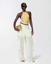 Pantaloni cargo in georgette trasparente -  | Pinko