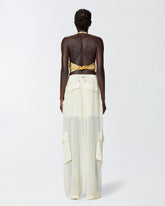 Pantaloni cargo in georgette trasparente -  | Pinko