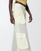 Pantaloni cargo in georgette trasparente -  | Pinko