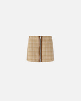 Minigonna in tweed con profili similpelle e zip -  | Pinko