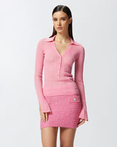 Long-sleeved ribbed polo -  | Pinko