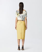 Blusa in cotone a fiori con spalle scoperte -  | Pinko