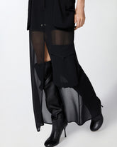 Gonna lunga in georgette con tasche -  | Pinko