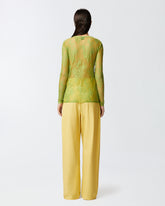 Maglia aderente in pizzo con frange -  | Pinko