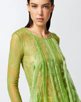 Maglia aderente in pizzo con frange -  | Pinko