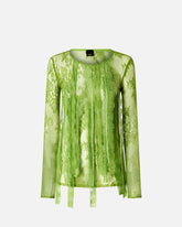 Maglia aderente in pizzo con frange -  | Pinko