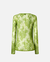 Maglia aderente in pizzo con frange -  | Pinko