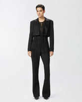 Maglia aderente in pizzo con frange -  | Pinko