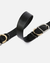 4 cm leather belt with multiple metal loops -  | Pinko