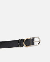 4 cm leather belt with multiple metal loops -  | Pinko