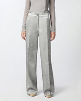 Pantaloni ampi eleganti in raso delavato -  | Pinko