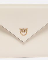 Pochette a mano in pelle con logo Love Birds -  | Pinko