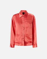 Camicia fluida in satin con taschino -  | Pinko