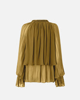Blusa con righe raso e ricamo perline -  | Pinko