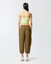 Top bustier senza maniche a fiori -  | Pinko