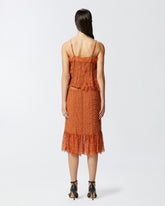 Top georgette arricciata con pizzo -  | Pinko