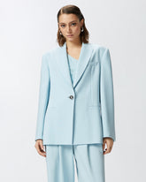 Blazer monopetto cady con bottone gioiello -  | Pinko