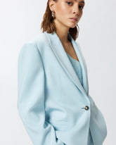 Blazer monopetto cady con bottone gioiello -  | Pinko