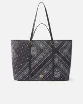 Borsa shopper maxi doppio manico con stampa bandana -  | Pinko