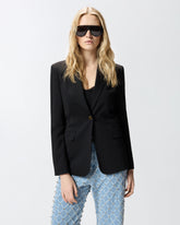 Taillierte Jacke mit goldfarbenen Knöpfen -  | Pinko