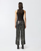 Pantaloni eleganti con frange e paillettes -  | Pinko