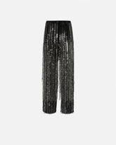 Pantaloni eleganti con frange e paillettes -  | Pinko