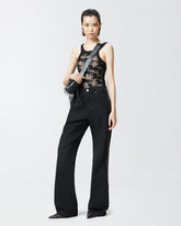 Jeans gamba ampia con zip laterali -  | Pinko