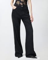 Jeans gamba ampia con zip laterali -  | Pinko