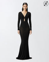 Abito elegante con gonna semitrasparente e strascico -  | Pinko