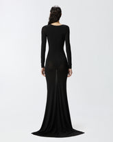 Abito elegante con gonna semitrasparente e strascico -  | Pinko