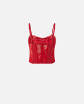 Bustino in pizzo con spalline sottili -  | Pinko
