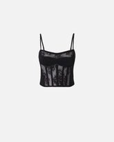 Bustino in pizzo con spalline sottili -  | Pinko