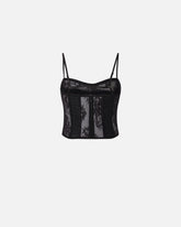 Bustino in pizzo con spalline sottili -  | Pinko
