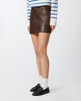 Minigonna in pelle con tasche -  | Pinko