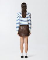 Minigonna in pelle con tasche -  | Pinko
