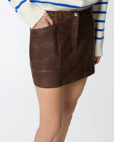 Minigonna in pelle con tasche -  | Pinko